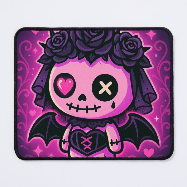 Item preview, Creepy Cute Pink Goth Skeleton Bride – Pastel Gothic Kawaii Skull Sticker designed and sold by JacobKAurumhead.