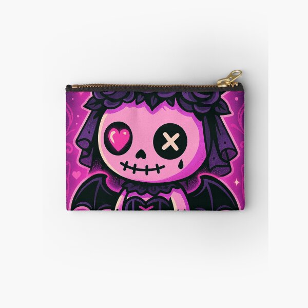 Item preview, Creepy Cute Pink Goth Skeleton Bride – Pastel Gothic Kawaii Skull Sticker designed and sold by JacobKAurumhead.