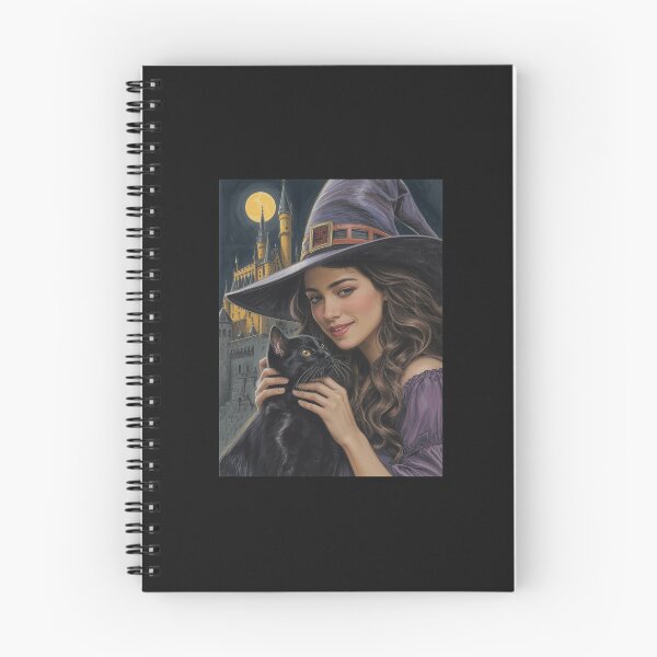 Item preview, A good witch with a faithful cat. designed and sold by Freeform Flow by Caroline.