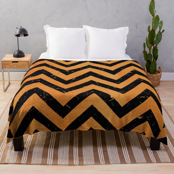 Item preview, Halloween pattern used look retro pattern zigzag orange designed and sold by Luzi Illustrella.