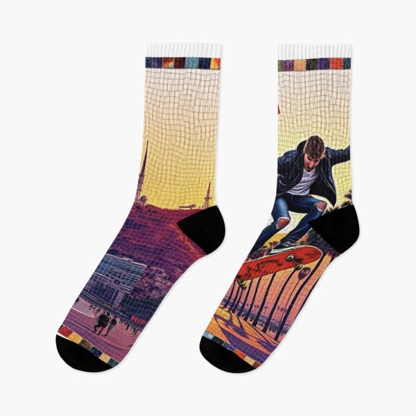 Item preview, LA Sunset Skateboard Art designed and sold by Pretty Art & Designs <3.