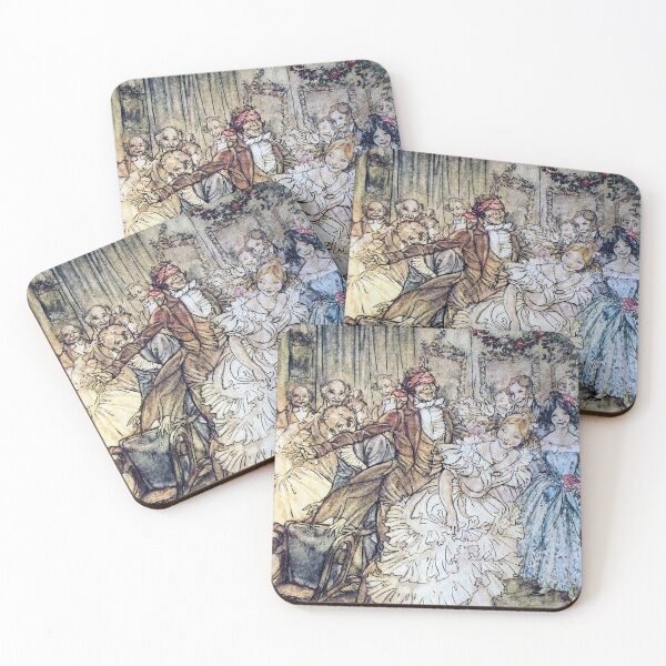 Item preview, A Christmas Carol - Party games at Scrooges Nephews house - Arthur Rackham designed and sold by forgottenbeauty.