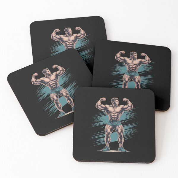Item preview, Shredded Physique – Muscular Bodybuilder Flexing Cartoon designed and sold by Enea Kelo.
