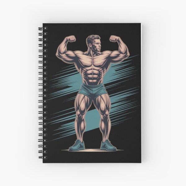 Item preview, Shredded Physique – Muscular Bodybuilder Flexing Cartoon designed and sold by Enea Kelo.
