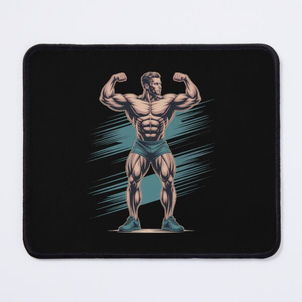 Item preview, Shredded Physique – Muscular Bodybuilder Flexing Cartoon designed and sold by Enea Kelo.