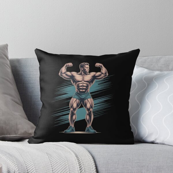 Item preview, Shredded Physique – Muscular Bodybuilder Flexing Cartoon designed and sold by Enea Kelo.