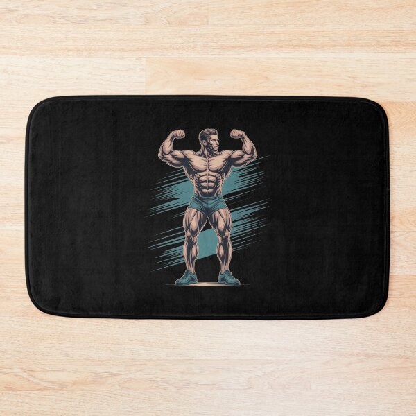 Item preview, Shredded Physique – Muscular Bodybuilder Flexing Cartoon designed and sold by Enea Kelo.