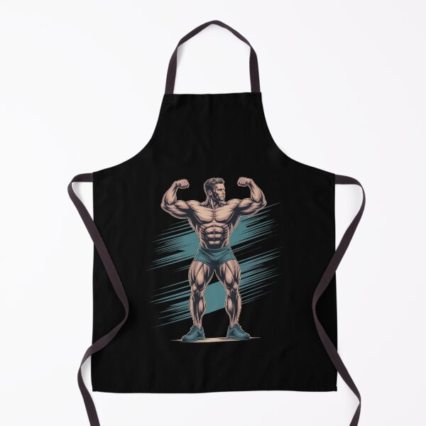 Item preview, Shredded Physique – Muscular Bodybuilder Flexing Cartoon designed and sold by Enea Kelo.