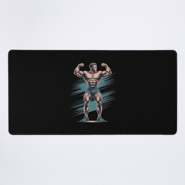 Item preview, Shredded Physique – Muscular Bodybuilder Flexing Cartoon designed and sold by Enea Kelo.
