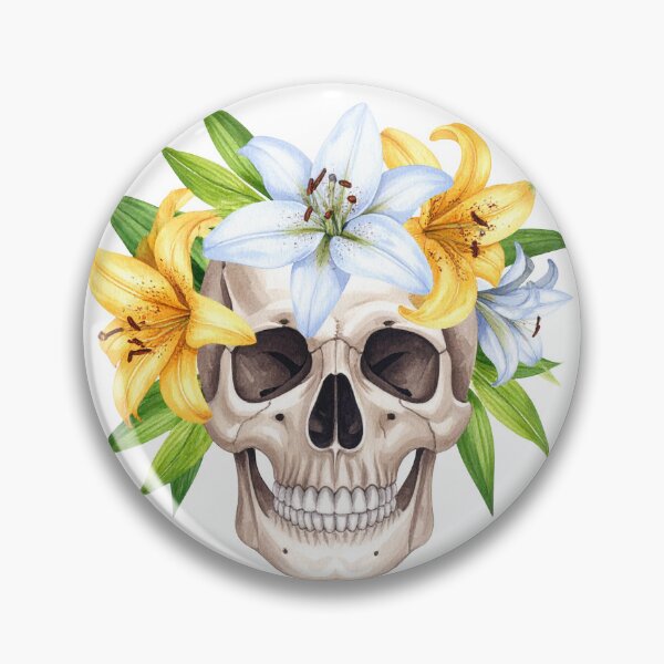 Item preview, SKULL WITH CROWN OF LILYS designed and sold by cubiask.