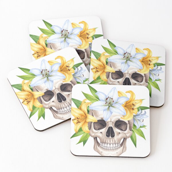 Item preview, SKULL WITH CROWN OF LILYS designed and sold by cubiask.