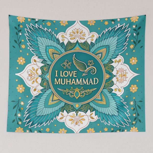 Item preview, I Love Muhammad – Islamic Mandala Floral Art designed and sold by aminz4.