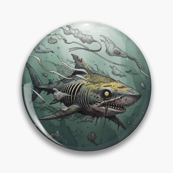 Item preview, Zombie Shark Halloween designed and sold by kiradreamshop.