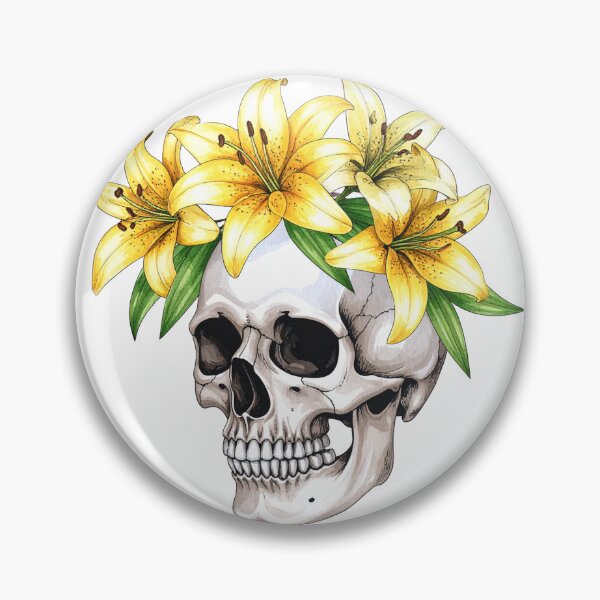Item preview, SKULL WITH CROWN OF LILYS designed and sold by cubiask.