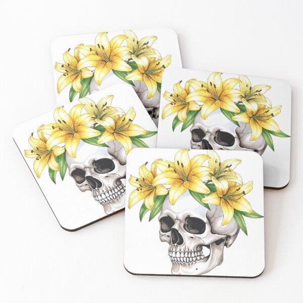 Item preview, SKULL WITH CROWN OF LILYS designed and sold by cubiask.