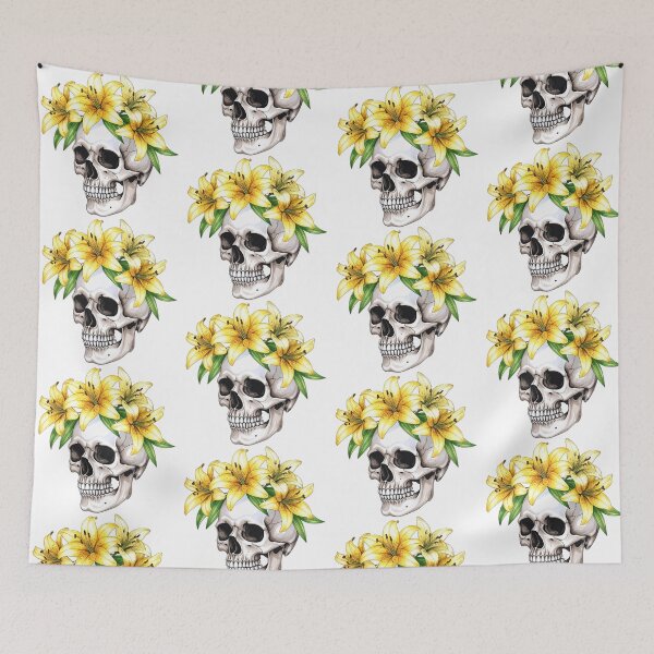 Item preview, SKULL WITH CROWN OF LILYS designed and sold by cubiask.
