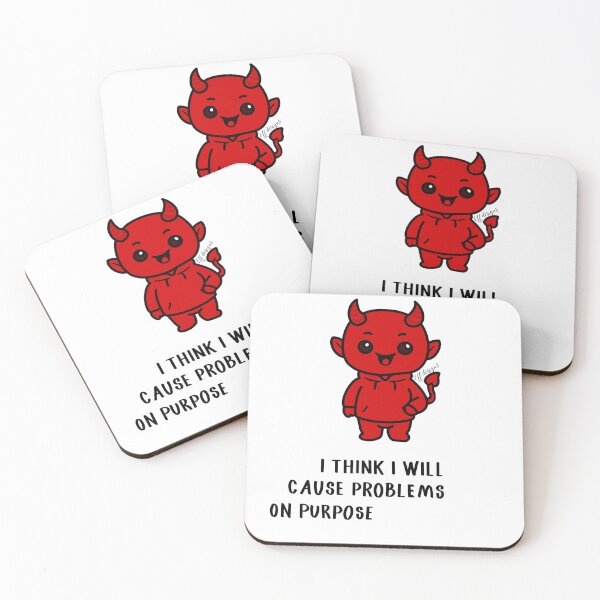 Item preview, Cartoon Devil – I Think I Will Cause Problems on Purpose designed and sold by effdesigns.