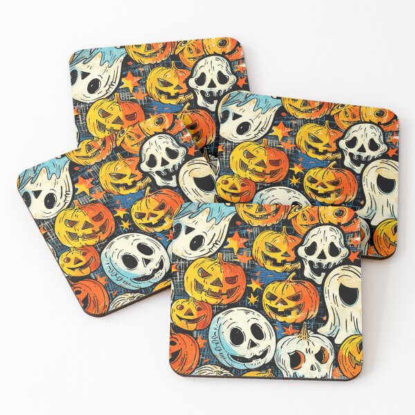 Item preview, Halloween Scary Jack-O-Lanterns, Goblins And Ghosts Pattern  designed and sold by DEC02.