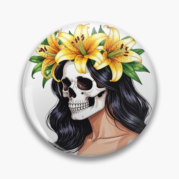 Item preview, SKULL WITH CROWN OF LILYS designed and sold by cubiask.