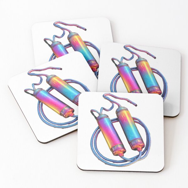 Item preview, Neon Jump Rope – Colorful Fitness Design designed and sold by AlexLineArt.