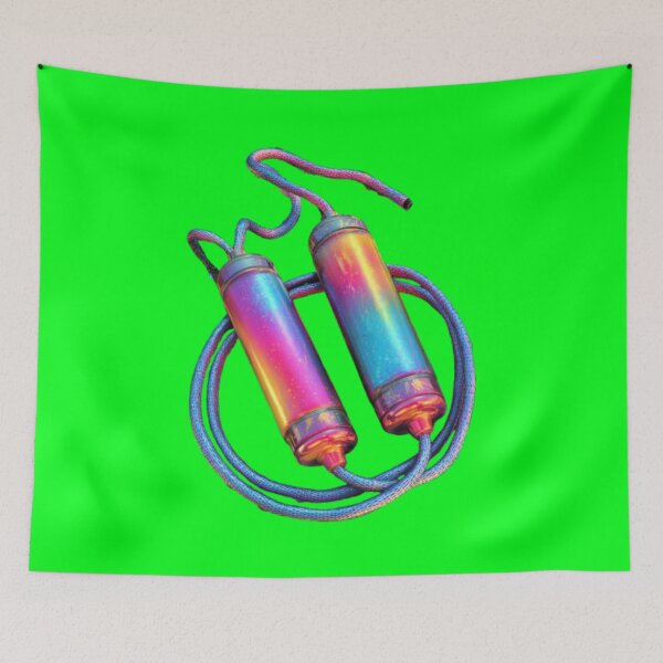 Item preview, Neon Jump Rope – Colorful Fitness Design designed and sold by AlexLineArt.