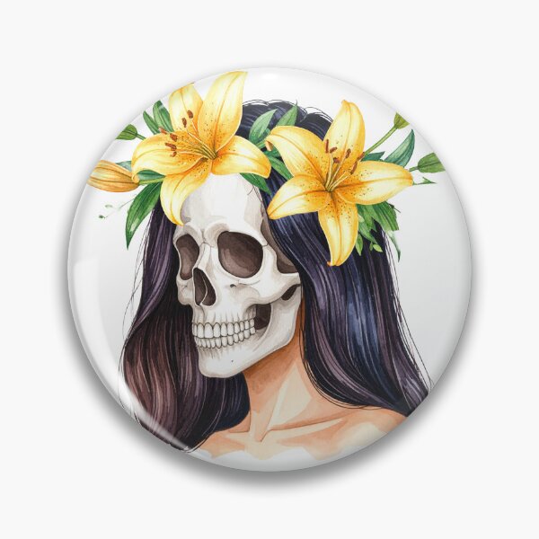 Item preview, SKULL WITH CROWN OF LILYS designed and sold by cubiask.