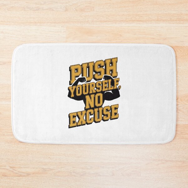 Item preview, Push Yourself, No Excuse – Motivational Gym Poster designed and sold by Enea Kelo.