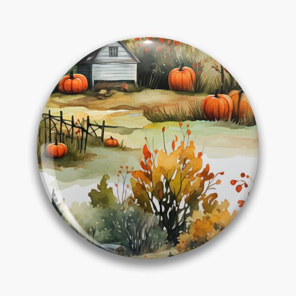 Item preview, Autumn Halloween Farm Scene Elegant Landscape Art  designed and sold by DEC02.