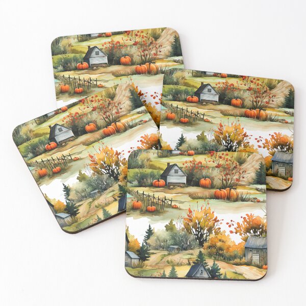 Item preview, Autumn Halloween Farm Scene Elegant Landscape Art  designed and sold by DEC02.