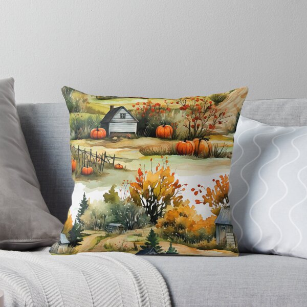 Item preview, Autumn Halloween Farm Scene Elegant Landscape Art  designed and sold by DEC02.