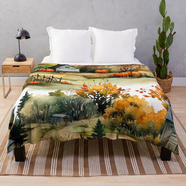 Item preview, Autumn Halloween Farm Scene Elegant Landscape Art designed and sold by DEC02.