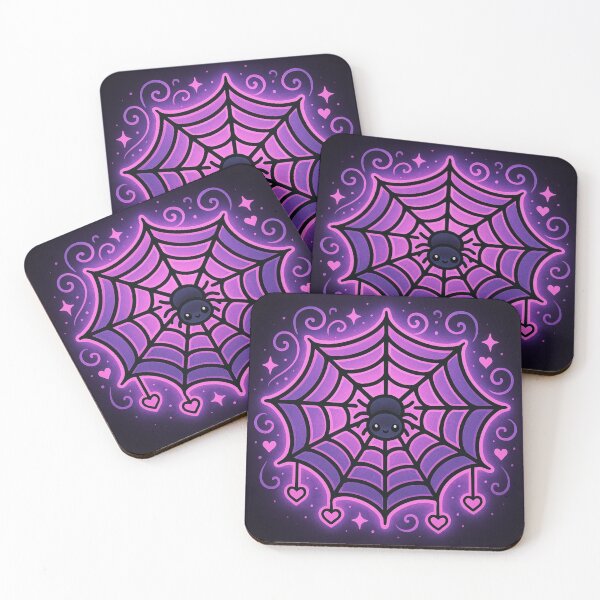 Item preview, Creepy Cute Pink Goth Spiderweb – Pastel Gothic Kawaii Web Sticker designed and sold by JacobKAurumhead.