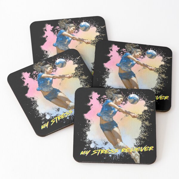 Item preview, Volleyball Player Bump Action Dynamic Libero on Geometric Background designed and sold by daila70.
