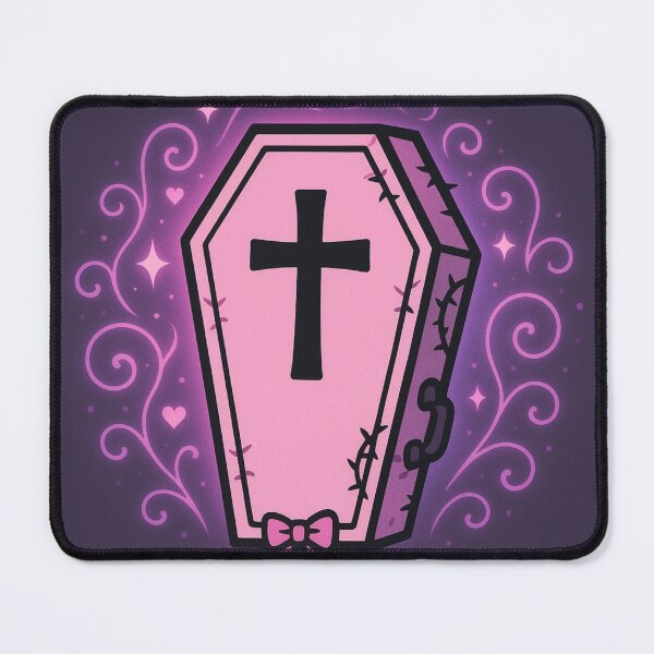 Item preview, Creepy Cute Pink Goth Coffin – Pastel Gothic Kawaii Coffin Sticker designed and sold by JacobKAurumhead.