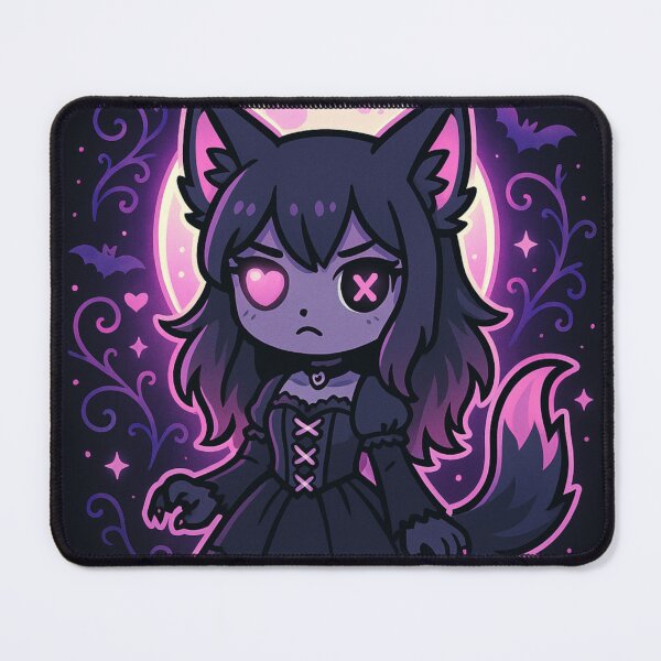 Item preview, Creepy Cute Pink Goth Werewolf Girl – Pastel Gothic Kawaii Sticker designed and sold by JacobKAurumhead.