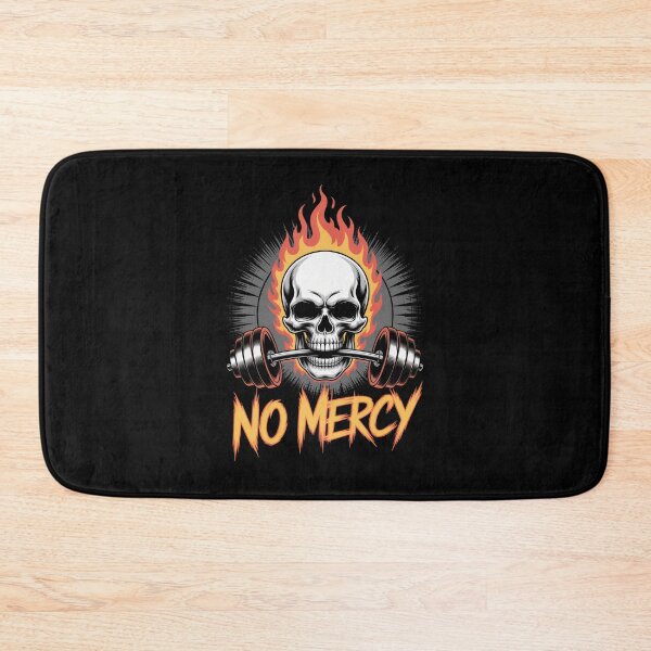 Item preview, No Mercy – Fiery Skull Gym Powerlifting Graphic designed and sold by Enea Kelo.