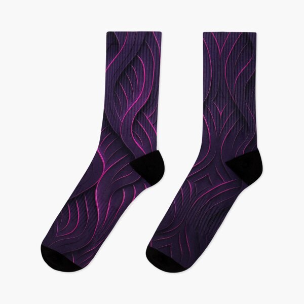 Item preview, Dark Purple & Pink Embossed Waves – Dreamy Abstract Pattern designed and sold by Bellassi.