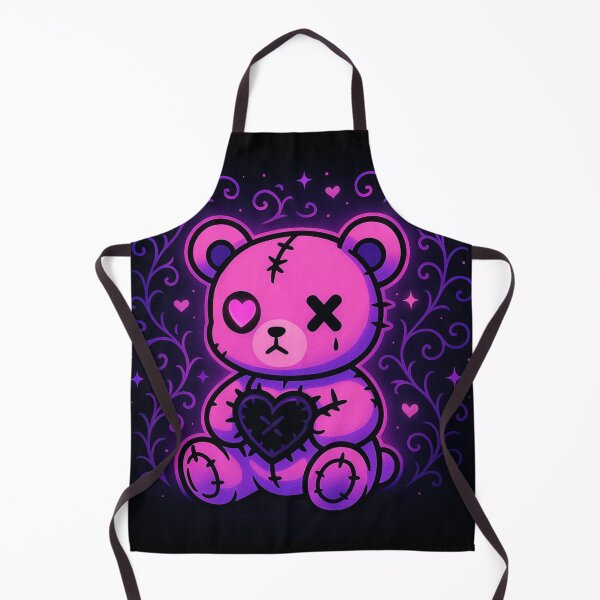 Item preview, Creepy Cute Pink Goth Teddy Bear – Pastel Gothic Kawaii Sticker designed and sold by JacobKAurumhead.