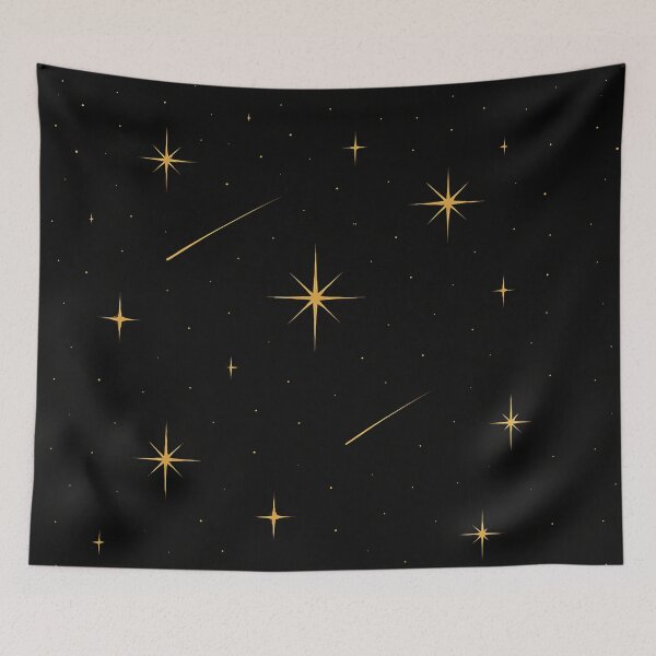 Item preview, Golden Shooting Stars | Elegant Celestial Night Sky designed and sold by NaphDesigns.