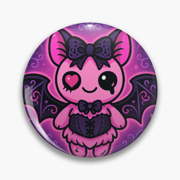 Item preview, Creepy Cute Pink Goth Bat – Pastel Gothic Kawaii Sticker designed and sold by JacobKAurumhead.