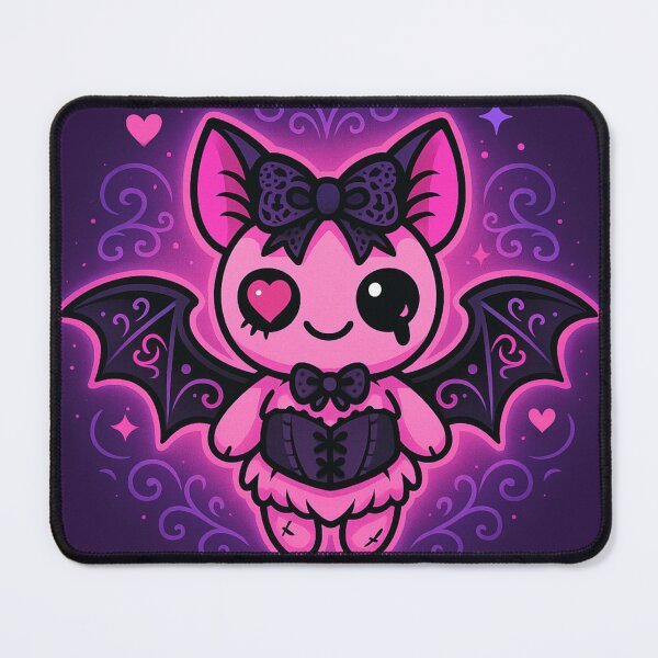 Item preview, Creepy Cute Pink Goth Bat – Pastel Gothic Kawaii Sticker designed and sold by JacobKAurumhead.