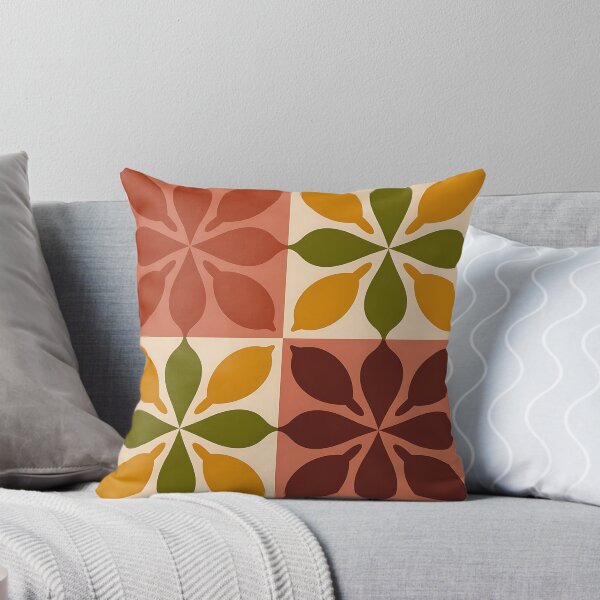 Item preview, Terracotta Autumn Petal Tiles designed and sold by SoftStyleStudio ⭐⭐⭐.