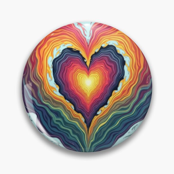 Item preview, Twisted in Love | Vibrant Psychedelic Heart Artwork designed and sold by GrafteesGlow.