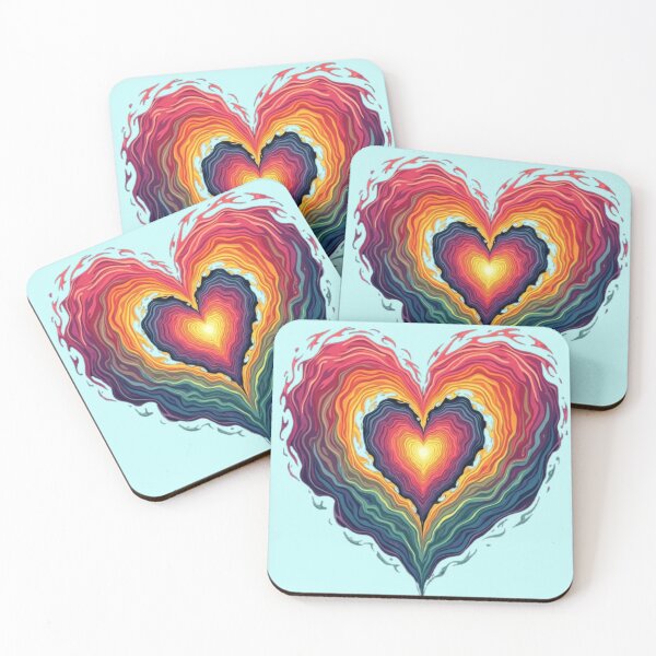 Item preview, Twisted in Love | Vibrant Psychedelic Heart Artwork designed and sold by GrafteesGlow.