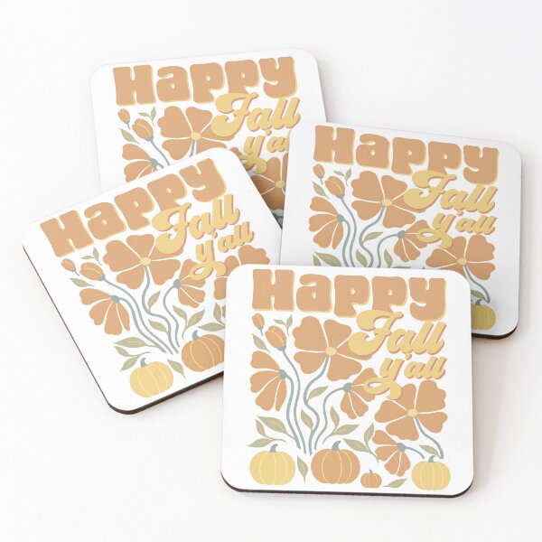 Item preview, RETRO BOHO HAPPY FALL Y'ALL FLOWERS AND PUMPKINS  designed and sold by FlutteringWings.