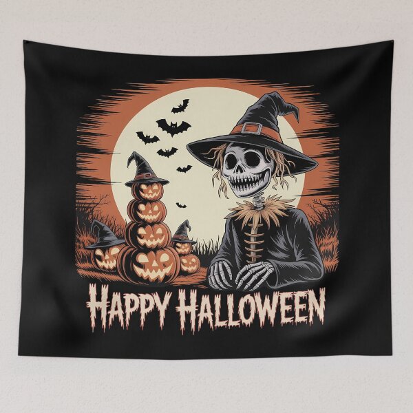 Item preview, Halloween Vibes Skeleton And Pumpkin designed and sold by KateLeap.