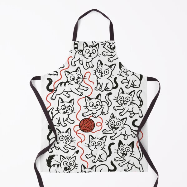 Item preview, Cats with red wool designed and sold by IsyLaneDesign.