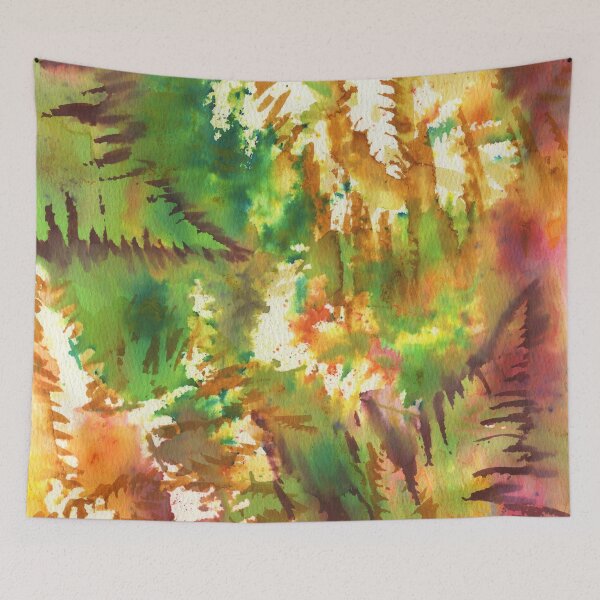 Item preview, Fern Stencil Art with Brusho, Inks and Pens designed and sold by LymphomaLass.