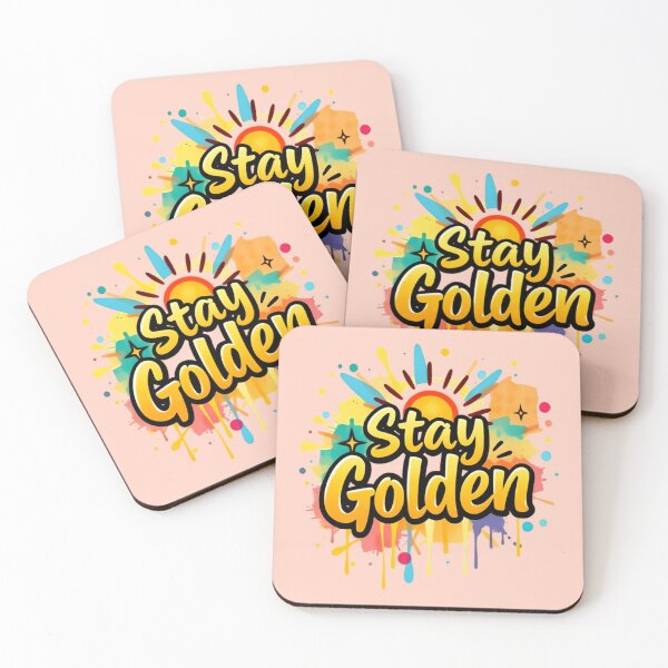 Item preview, Stay Golden Quote | Good Vibes & Sunshine designed and sold by NewAspect.
