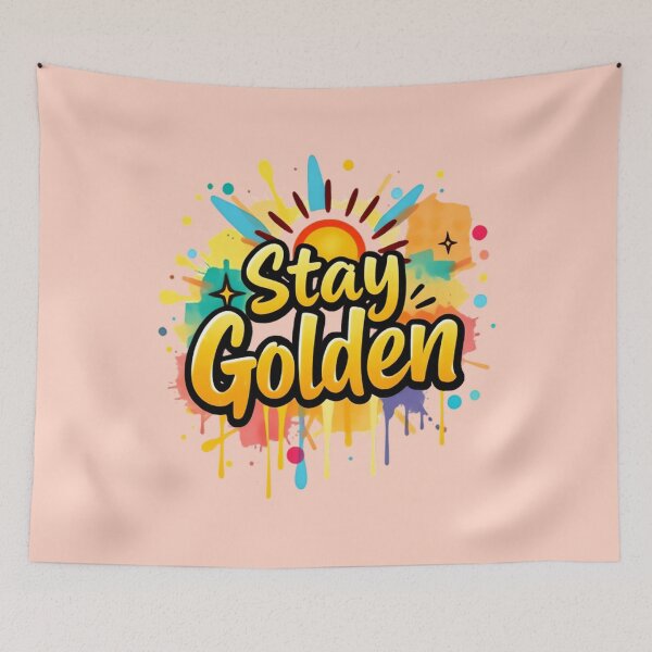 Item preview, Stay Golden Quote | Good Vibes & Sunshine designed and sold by NewAspect.